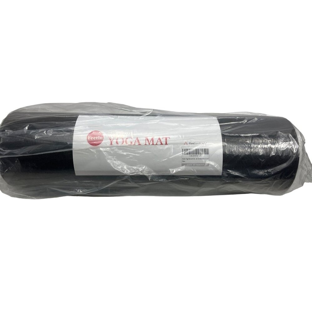 Feelfit Exercise Yoga Mat 6mm Thick Non-Slip Black C237